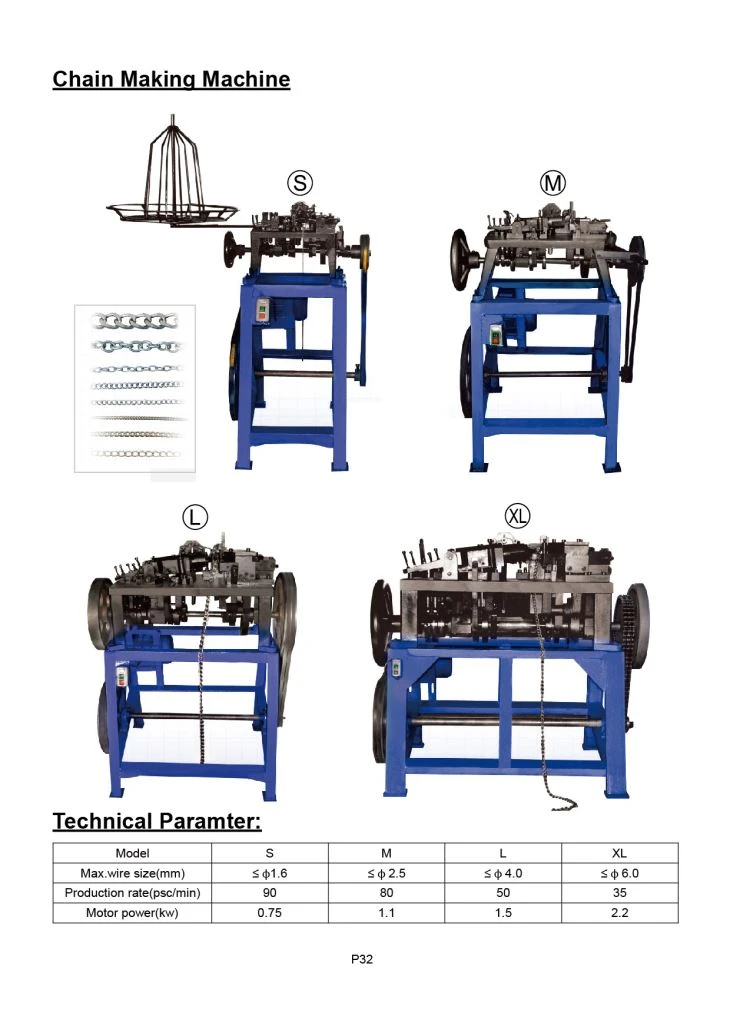 Sarma zincata ieftine lanţ formarea Machine